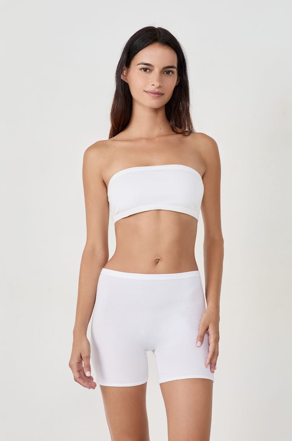 Wireless Strapless Bra in Stretchy Organic Cotton;${refinementColor}