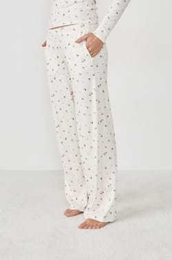 Pantalon de pyjama avec imprimé champignons;${refinementColor}