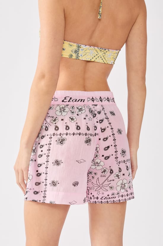 Bedruckte Baumwollshorts;${refinementColor}