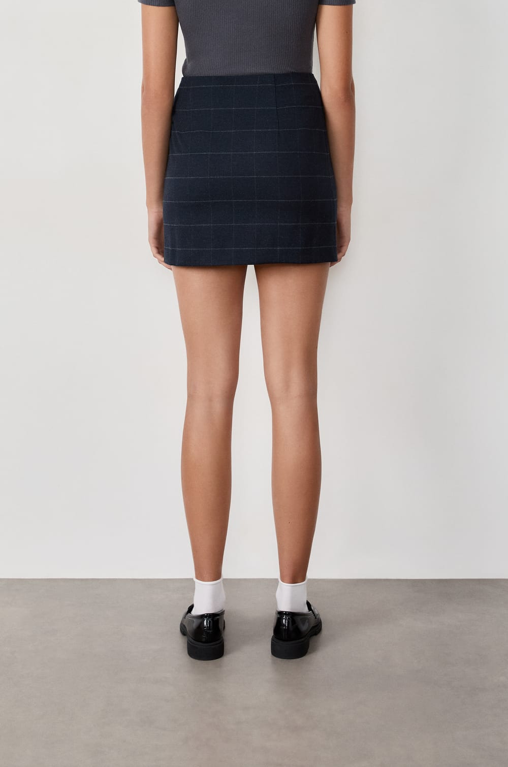 Jupe courte &agrave; rayures;${refinementColor}