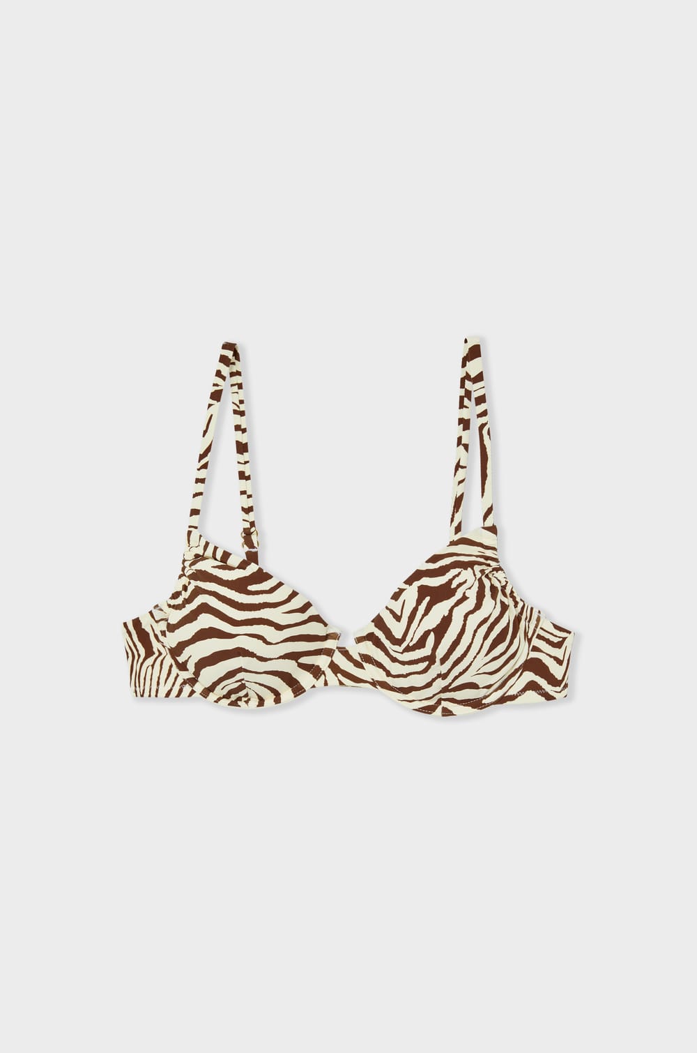 Zebra Print Bikini Top;${refinementColor}