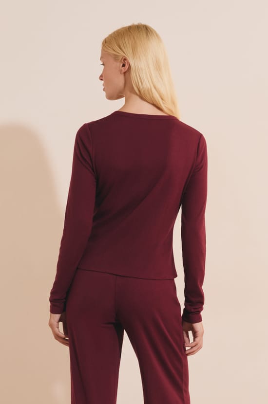 T-shirt manches longues avec boutons;${refinementColor}