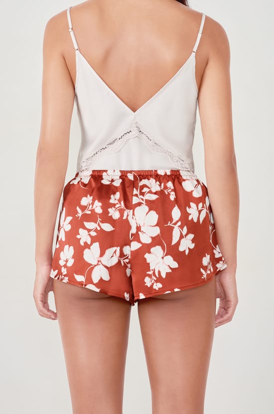  Short satiné à imprimés;${refinementColor}