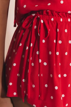 Short de pyjama &agrave; pois;${refinementColor}