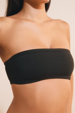 Bandeau sans armatures en coton biologique extensible;${refinementColor}