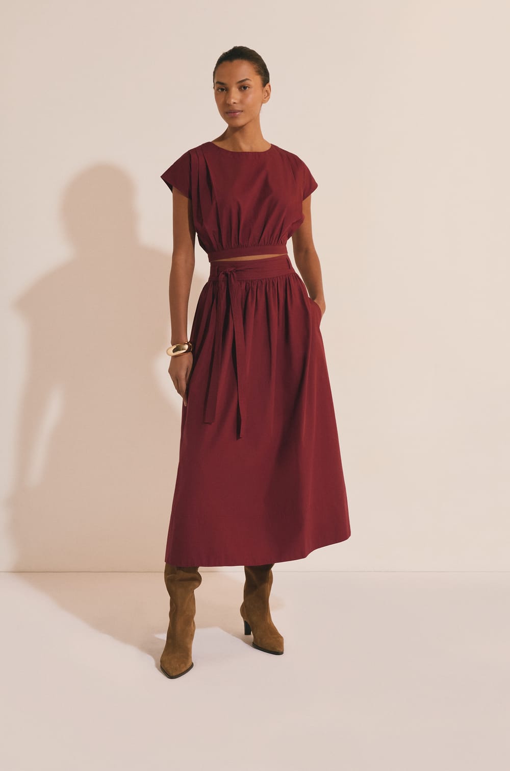 Top court en coton;${refinementColor}