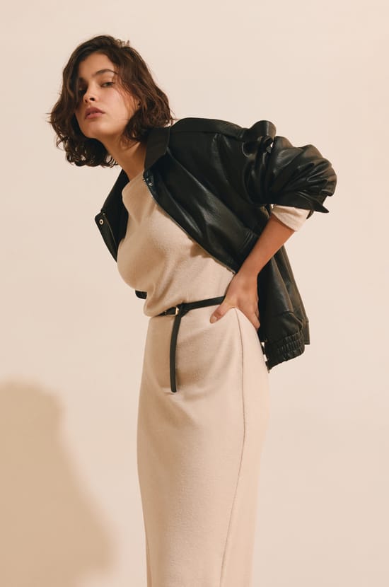 Robe longue en maille;${refinementColor}