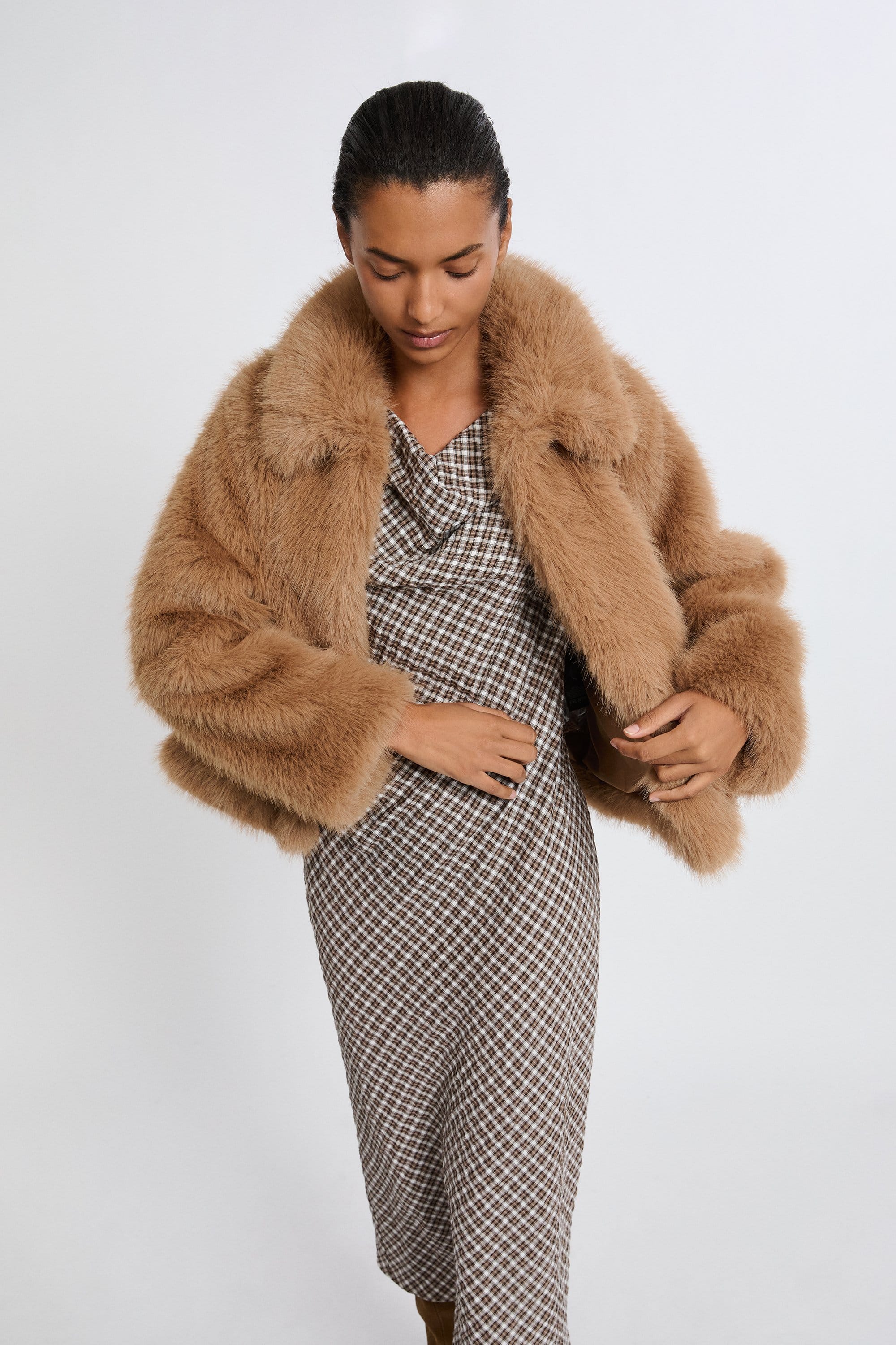 Short Faux Fur Coat - FAUFUR - LIN - ETAM