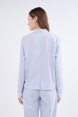 Chemise de pyjama à manches longues à rayures;${refinementColor}