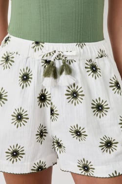 Pantal&oacute;n corto de pijama de algod&oacute;n;${refinementColor}