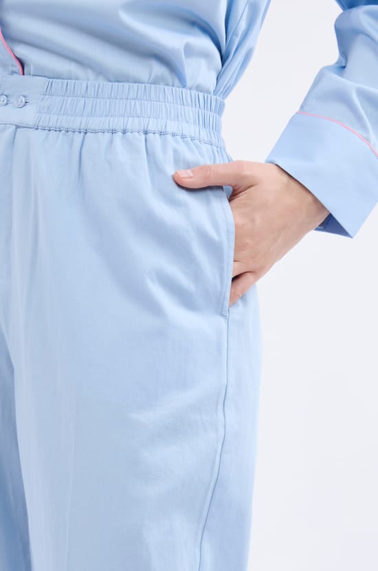 Weite Pyjama Hose aus Baumwolle;${refinementColor}