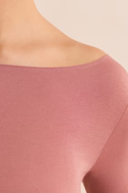 T-shirt thermique col bateau;${refinementColor}