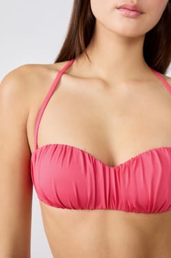 Haut de maillot bandeau bretelles amovibles;${refinementColor}