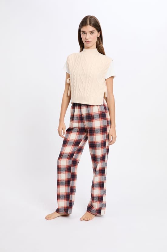 Pull sans manches à nouer;${refinementColor}