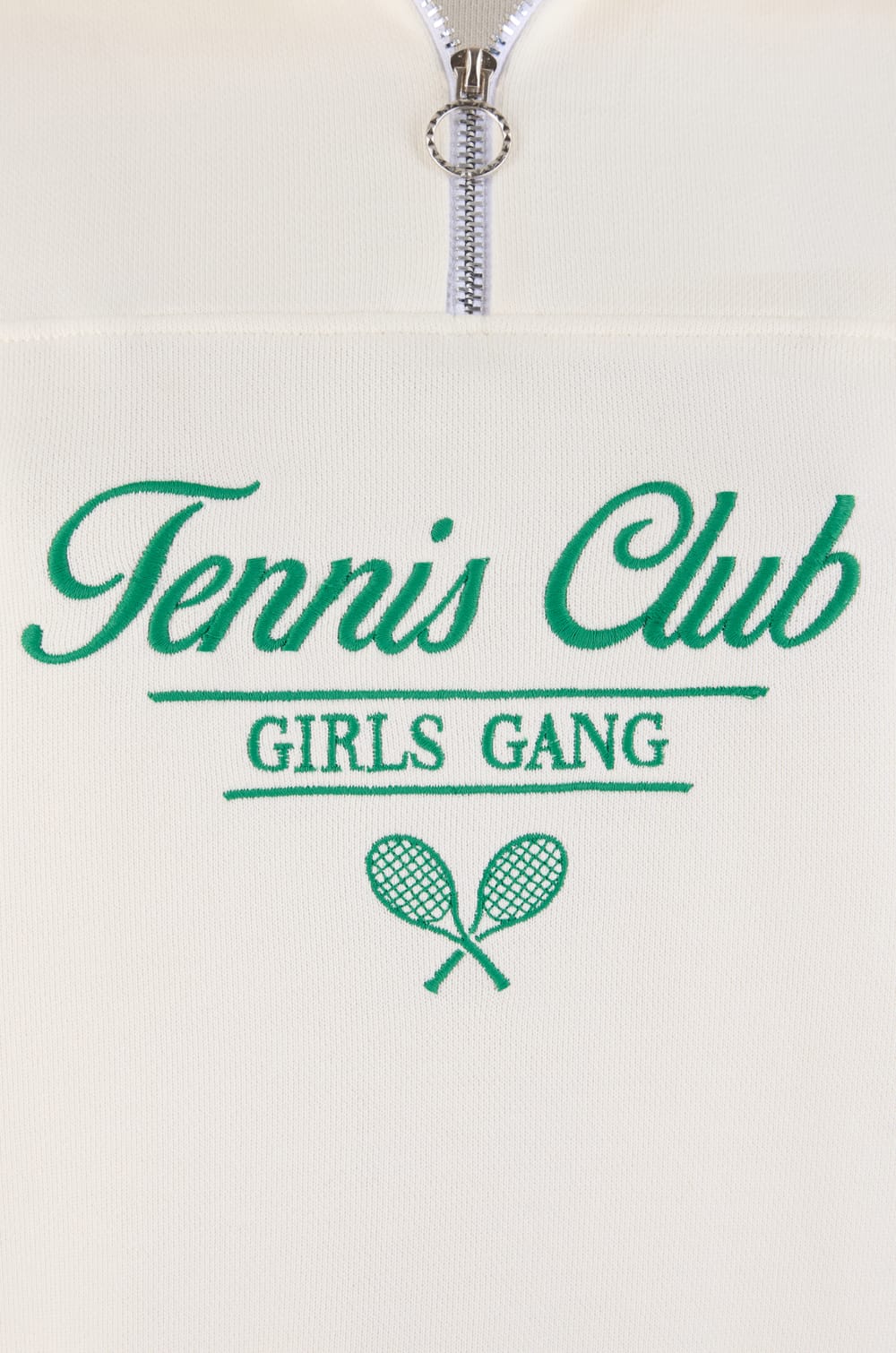 Sweatshirt en coton avec &eacute;criture "tennis club";${refinementColor}