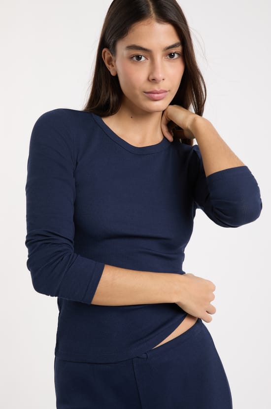 Round Neck Pyjama T-shirt with Cotton;${refinementColor}