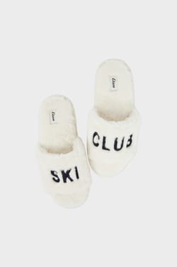 Chaussons tongs en fausse fourrure;${refinementColor}