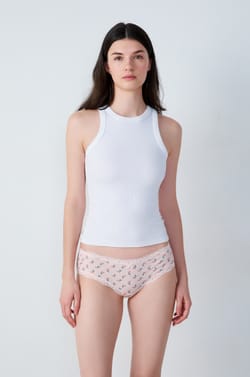 Printed Pointelle Hipster;${refinementColor}