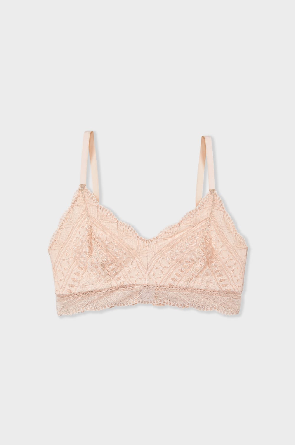 Post-mastectomy wireless triangle bra;${refinementColor}