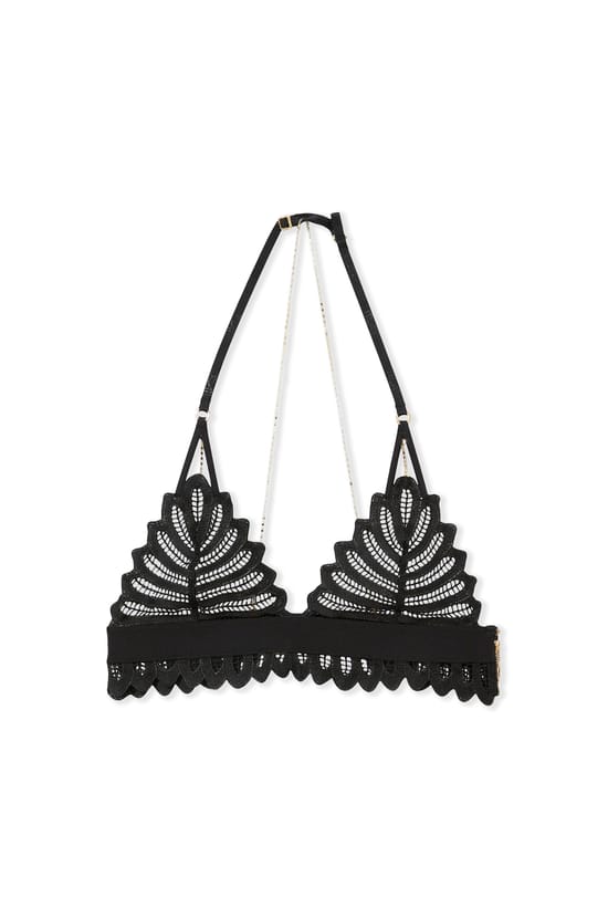 Soutien-gorge triangle avec broderie;${refinementColor}