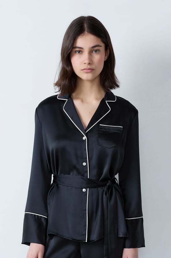 Chemise Pyjama Dolce & Gabbana En Soie Stretch à Pois - Taille IT 40/US M - Occasion Parfait état