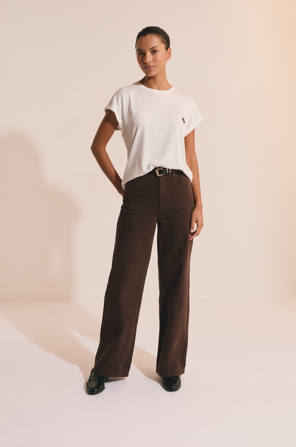 T-shirt manches courtes avec coton;${refinementColor}