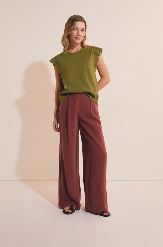 Camiseta de algod&oacute;n con detalles bordados;${refinementColor}