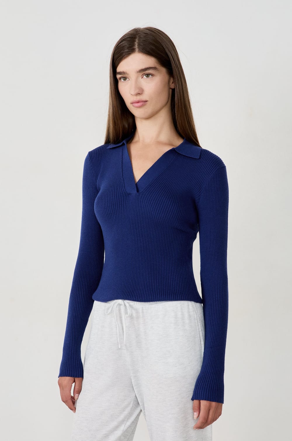 Polo manches longues;${refinementColor}