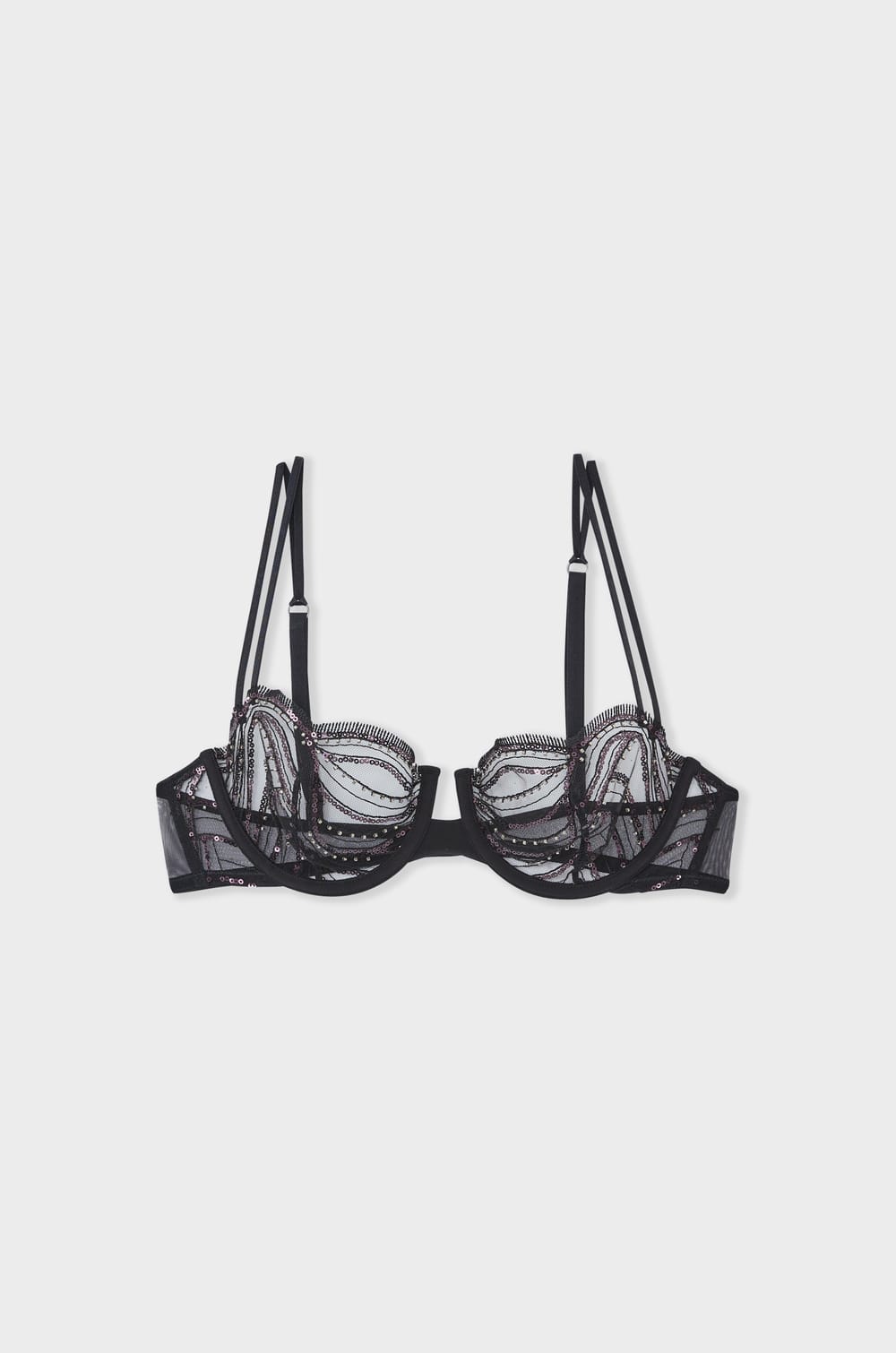 Bra No.9 - Balconette in Pearl Embroidery;${refinementColor}