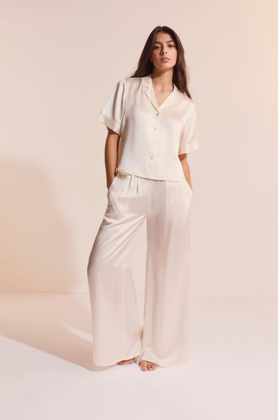 Pyjama-Hose aus Seide;${refinementColor}