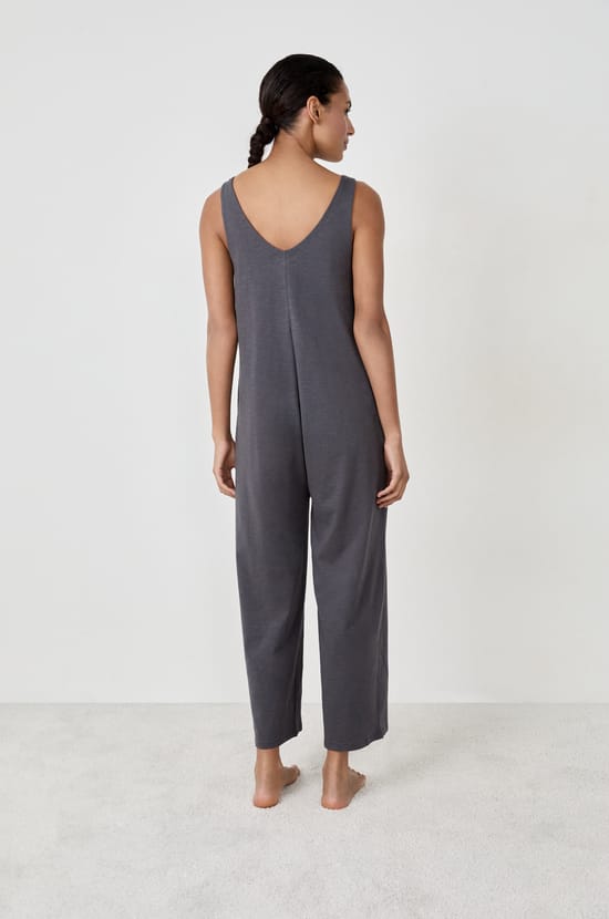 Wide cotton pyjama jumpsuit;${refinementColor}
