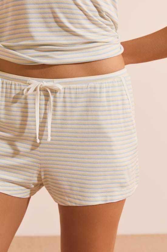 Short de pyjama &agrave; rayures;${refinementColor}