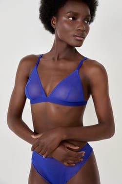 Soutien-gorge triangle sans armatures en tulle;${refinementColor}