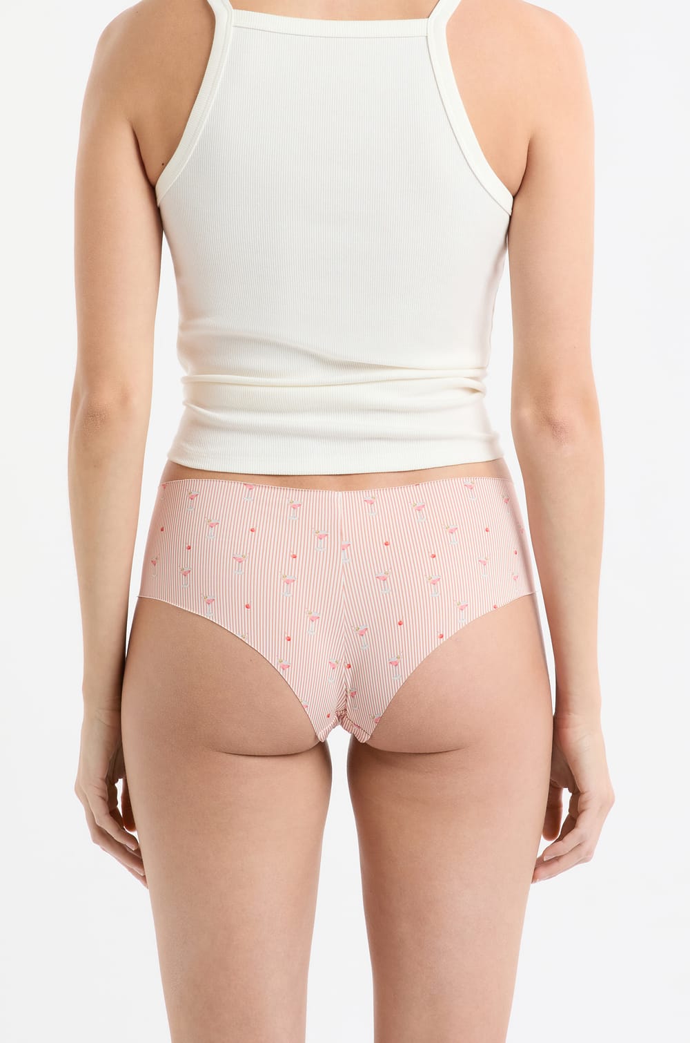 Hipster en microfibre sans couture &agrave; motifs;${refinementColor}