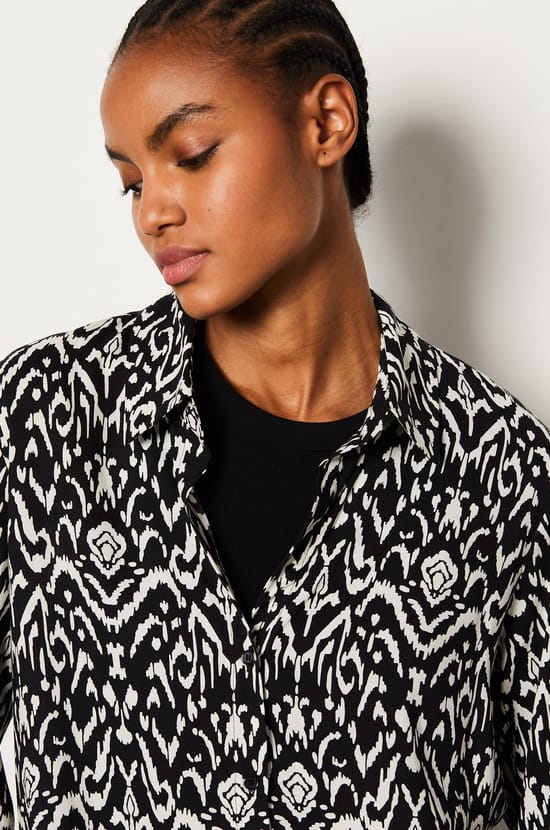 Printed Fluid Shirt;${refinementColor}