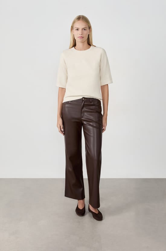 Short-sleeved sweater;${refinementColor}