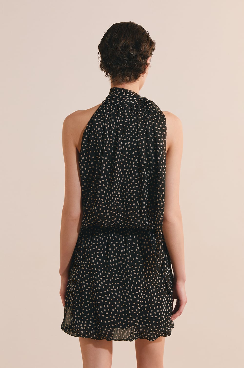 Sleeveless Polka Dot Top;${refinementColor}