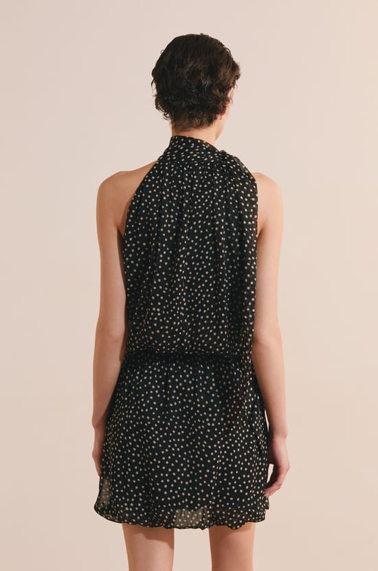 Sleeveless Polka Dot Top;${refinementColor}