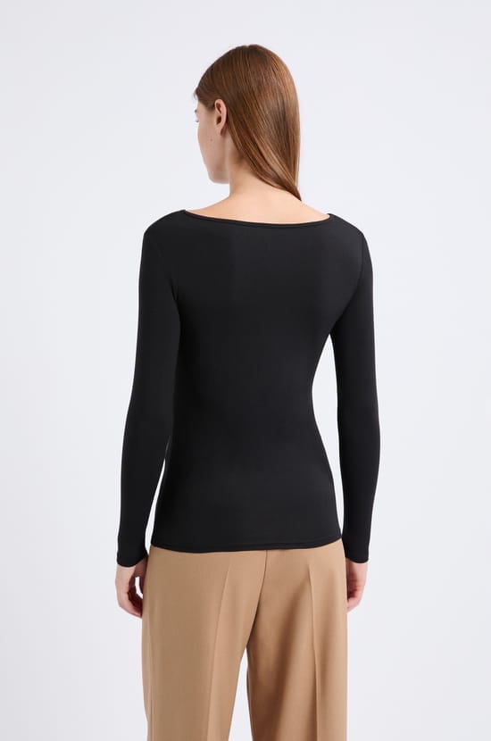 T-shirt thermique manches longues  col bateau ;${refinementColor}