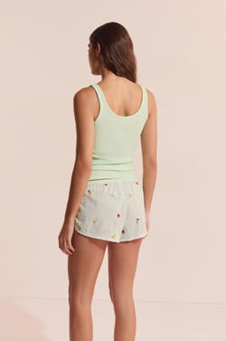 Short de pyjama vichy en coton &agrave; motifs fruits;${refinementColor}