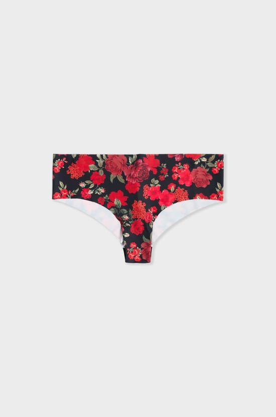 Braguita hipster de microfibra sin costuras estampado;${refinementColor}