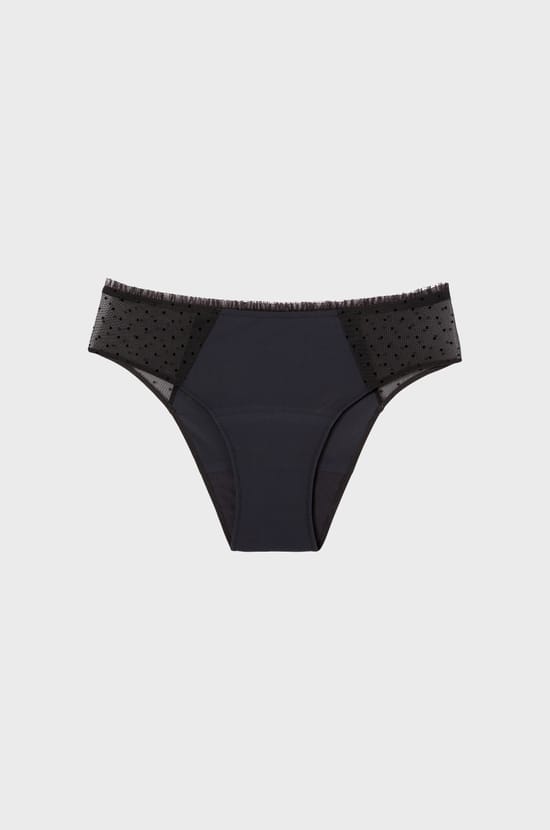 Hipster menstruel en coton et tulle - Flux moyen;${refinementColor}