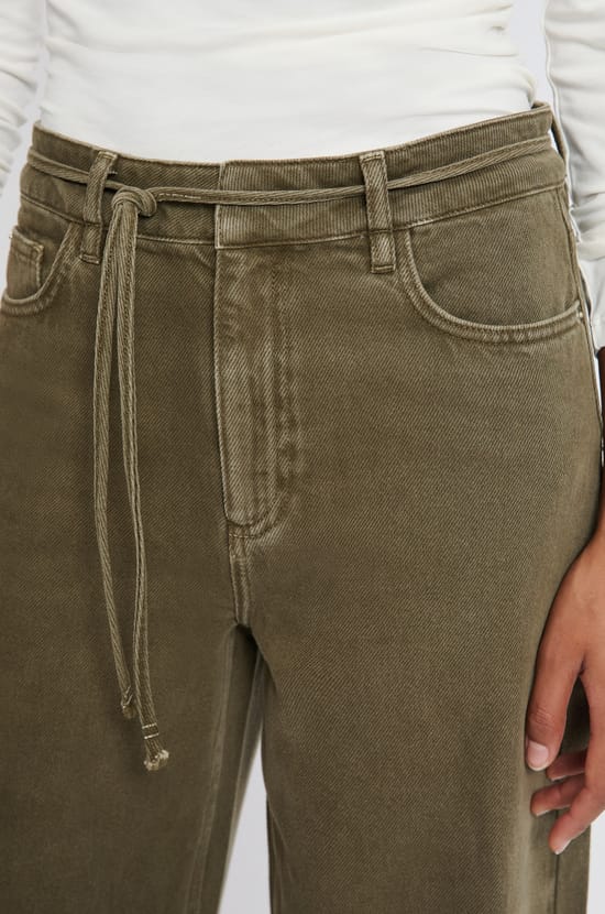 Pantalon avec cordon en coton;${refinementColor}