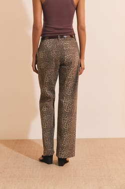 Pantalon &agrave; motif l&eacute;opard;${refinementColor}