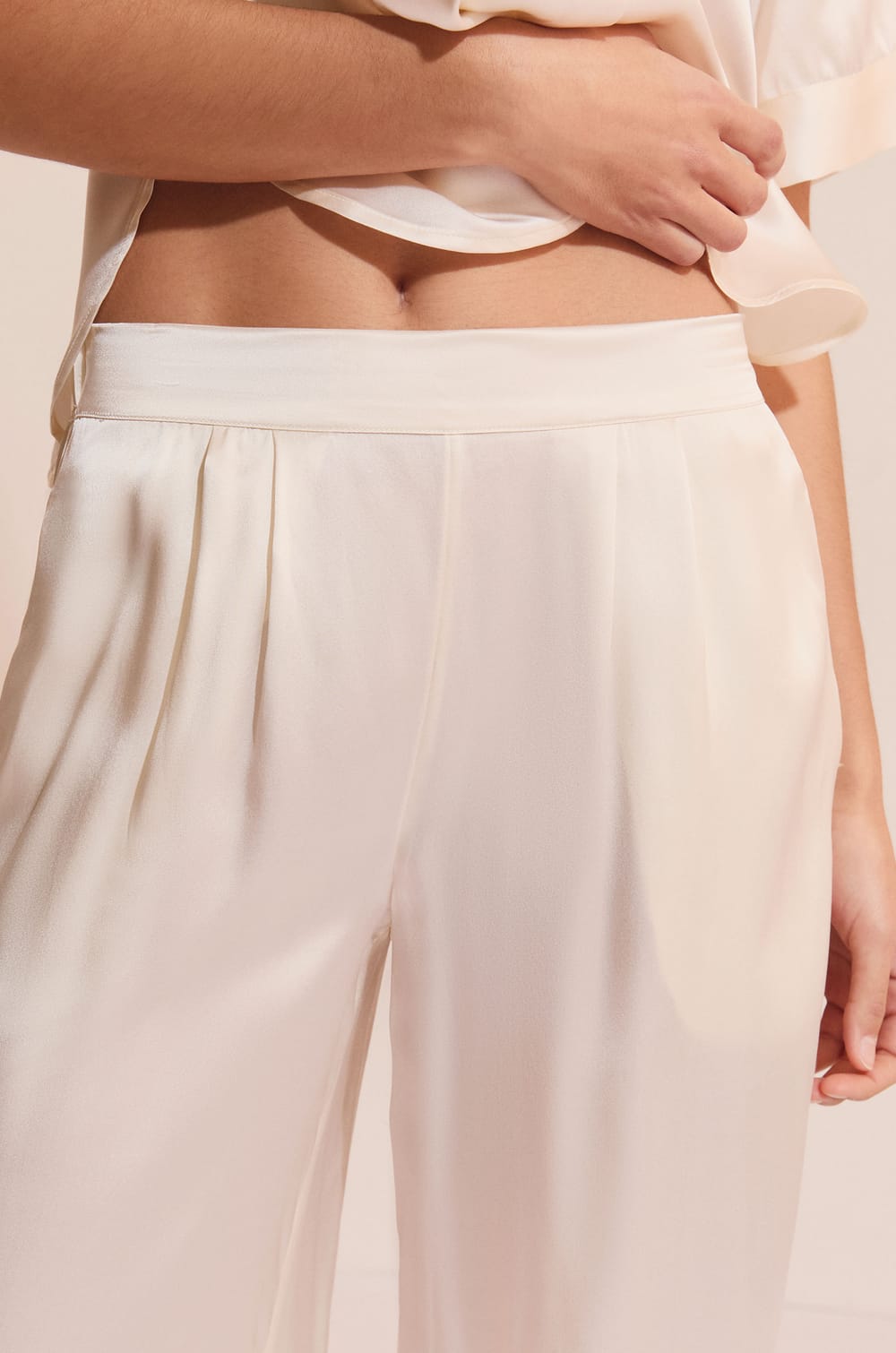 Pyjama-Hose aus Seide;${refinementColor}