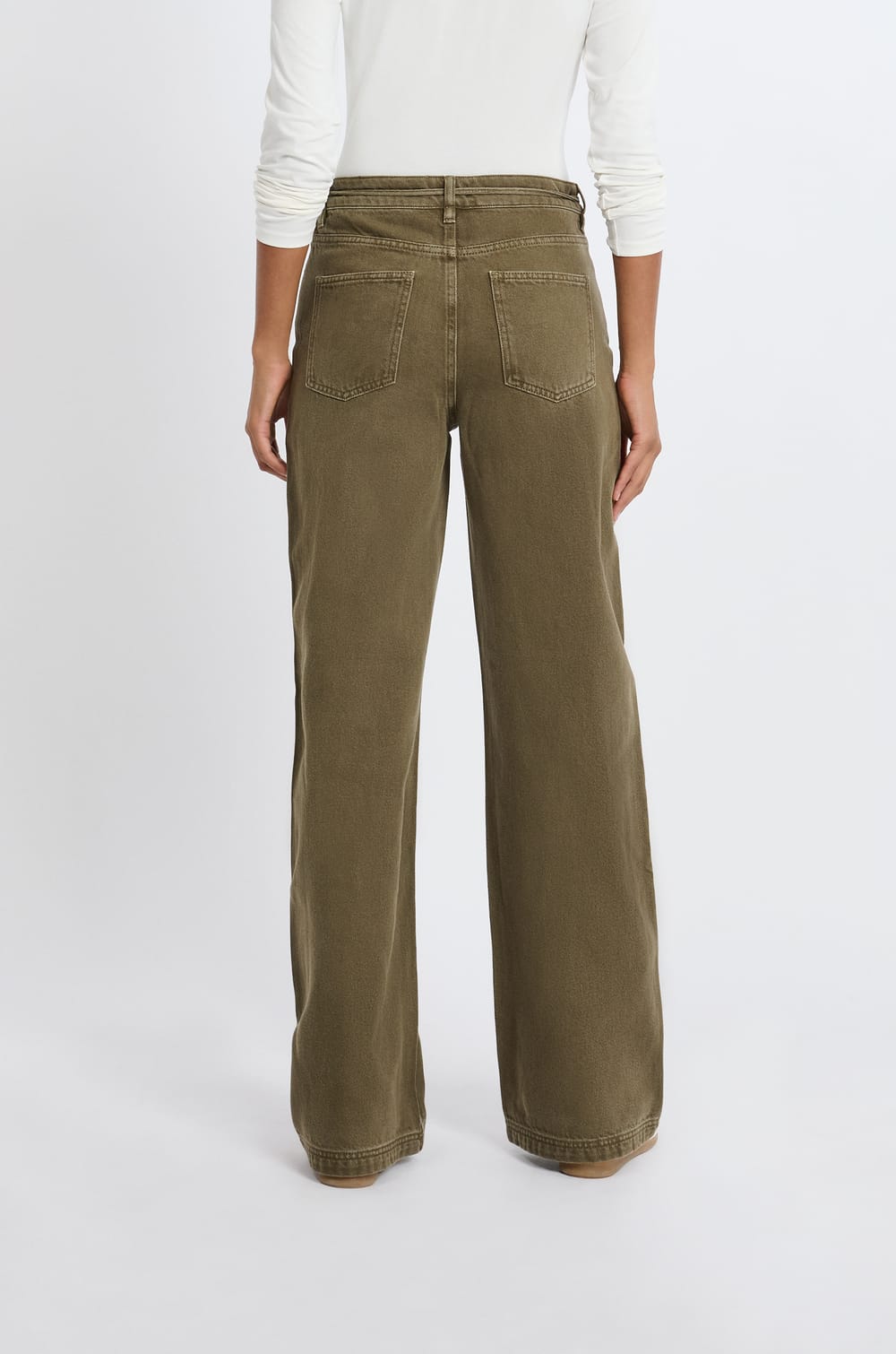 Pantalon avec cordon en coton;${refinementColor}