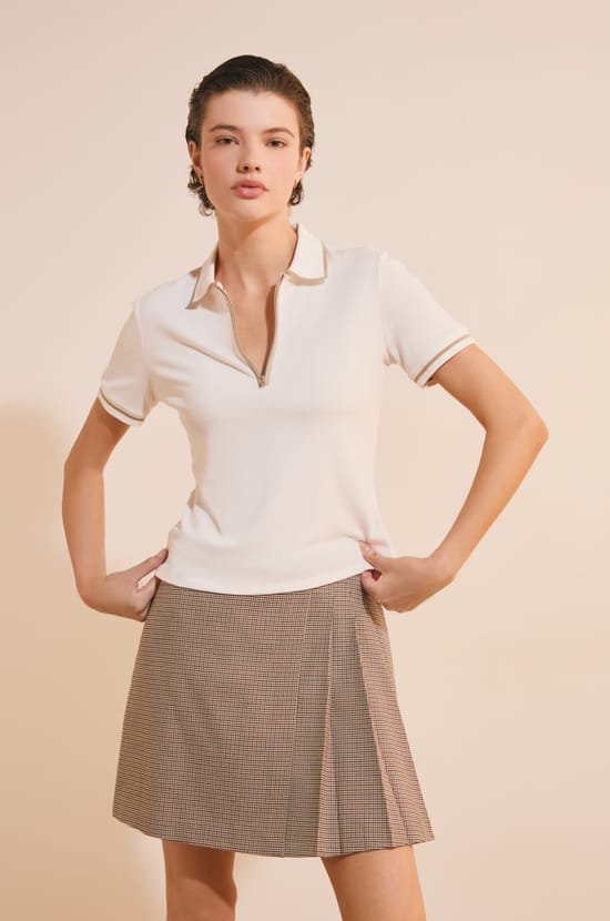 T-shirt col polo;${refinementColor}