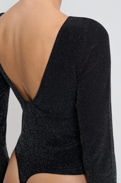 Iridescent organic cotton bodysuit;${refinementColor}