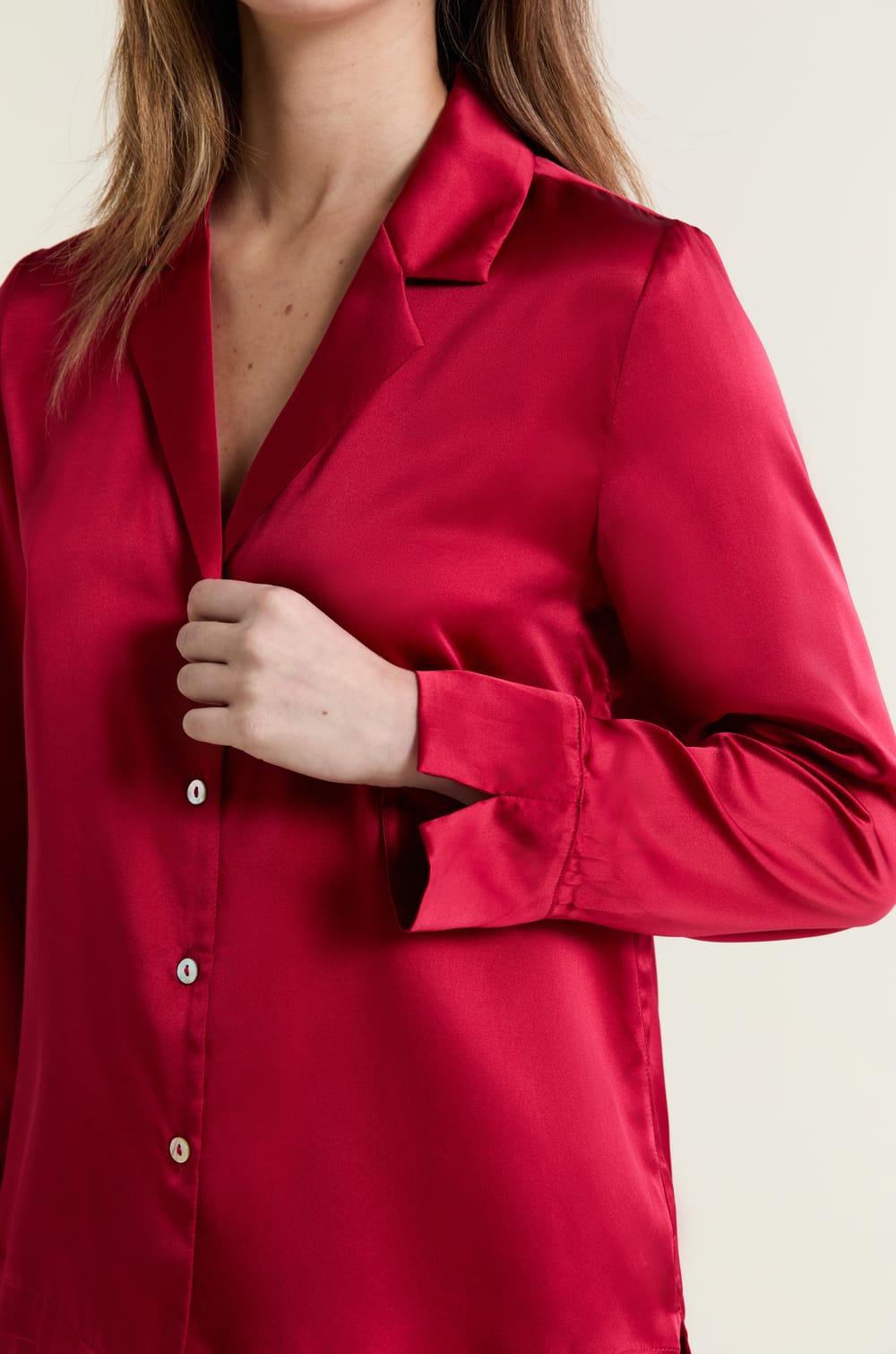 Silk Pyjama Shirt;${refinementColor}