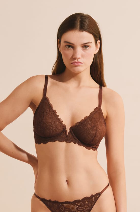 Lace Balconette Bra;${refinementColor}